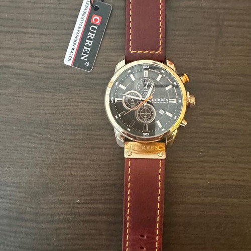 Curren men's watch brown like new with box
