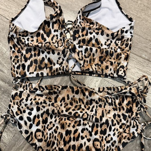 Leopard print swimsuit Shein like new, beige, size L