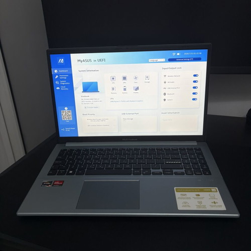 Asus Vivobook Go 15 E1504F laptop used, Ryzen 5 7520U, 16GB RAM, 512GB SSD