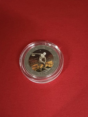 2€ Έγχρωμο νόμισμα Ολυμπιακοί αγώνες 2004 Καινούργιο