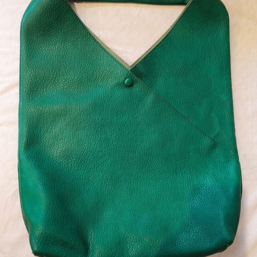 Hobo bag shoulder green eco leather new