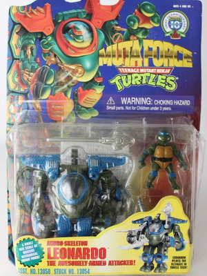 Винтидж Teenage Mutant Ninja Turtles Muta Force Andro-Skeleton Leonardo нов