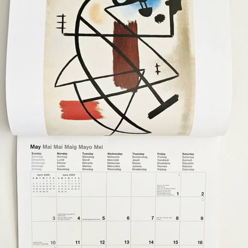 Joan Miro Wall Calendar 2009 like new