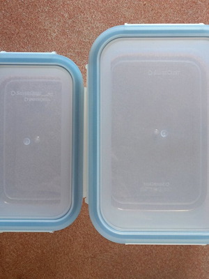 Silver Crest plastic food storage containers set of 2, new, 550ml and 1000ml