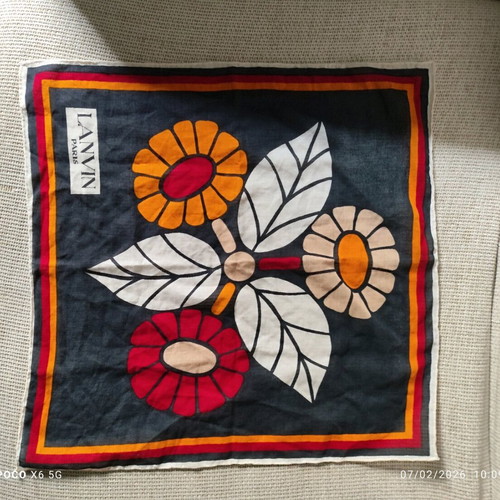 Lanvin silk cotton scarf multicolor like new