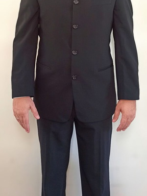 Men's Mao suit like new, blue black, size 50