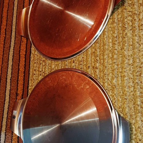 WMF Serving Plates set of 2 like new, stainless steel 18/10