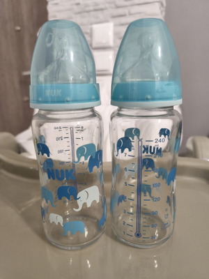 Nuk Glass Feeding Bottle First Choice Plus 240ml new