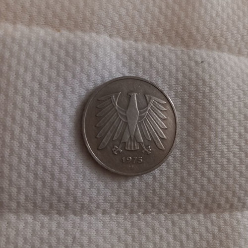 Collectible German coin 1975 used