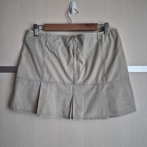 Mini skirt beige with pleats used, size M