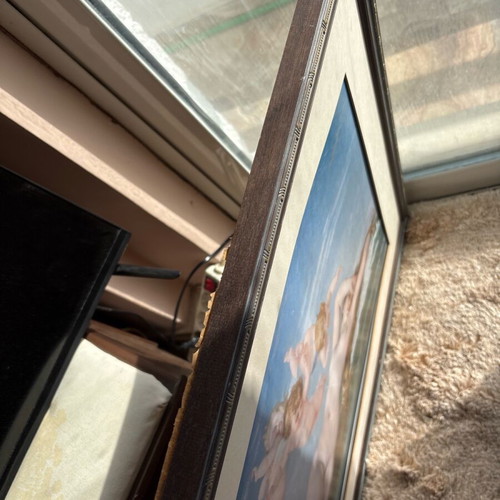 Frame used 85x60 cm gray ciel without glass