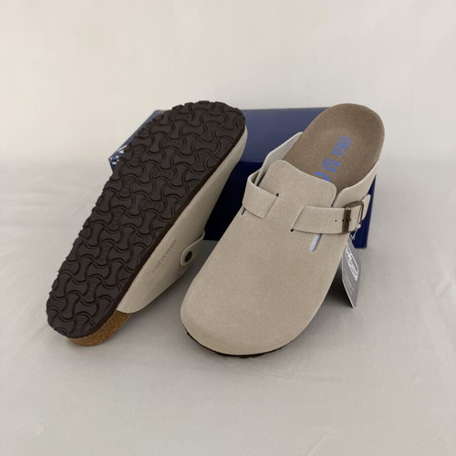 Birkenstock slippers, beige and black, sizes 42-45
