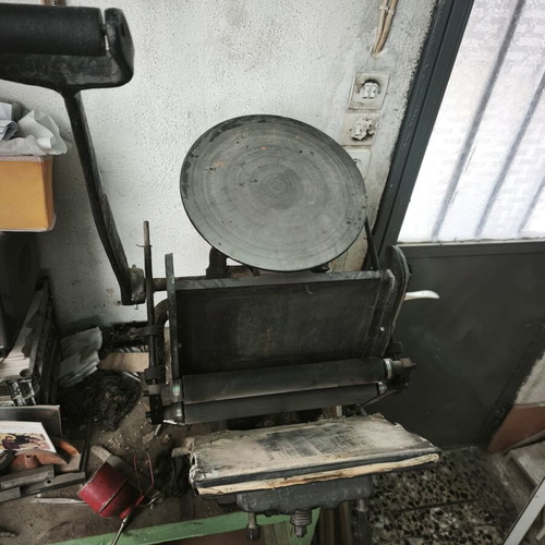 Typographic machine used, manual, vintage before 1950