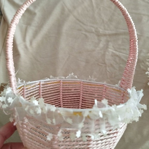 Pink baskets new, set of two