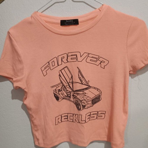 Bershka top like new, medium but tight fit, orange