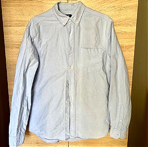 Αντρικό γαλάζιο πουκάμισο με τσέπη σε Small Regular Fit