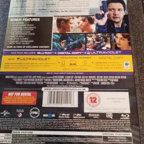 The Bourne Legacy Blu-ray like new