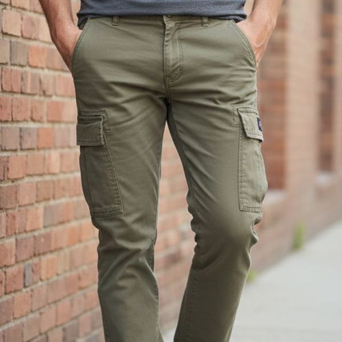 Garage Fifty5 cargo pants new, unisex, size W32, khaki