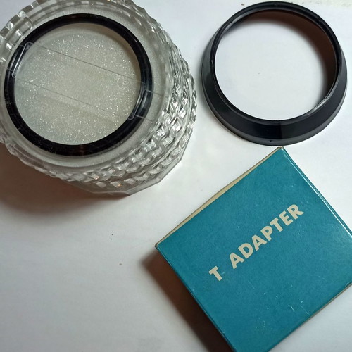 T adapter for Canon with Panagor UV, +1, +2 filters in excellent condition