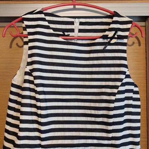 Striped dress used, size 48, black and white, Spell