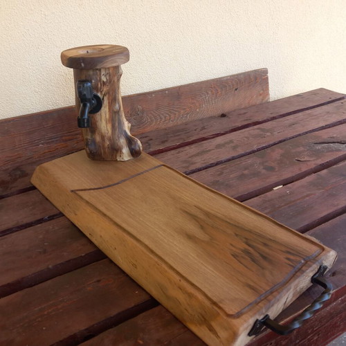 Alcohol dispenser handmade from walnut wood new