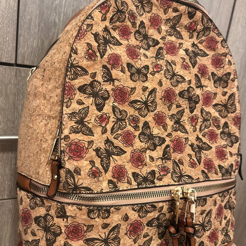 Cork women's backpack like new, beige and brown