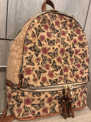 Cork women's backpack like new, beige and brown