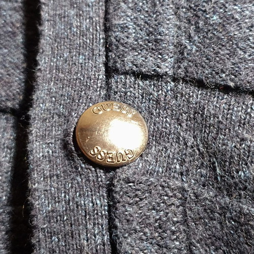 Guess men's blue cardigan with hood size M like new