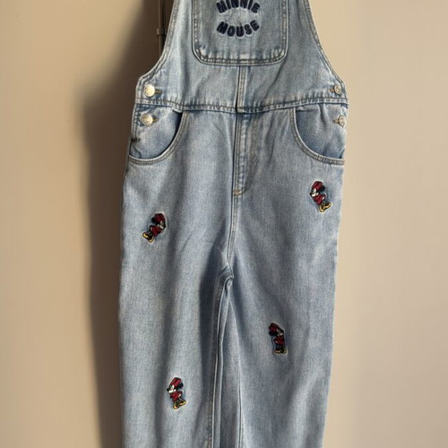 Zara Disney denim overalls used, size 116 cm with Minnie Mouse