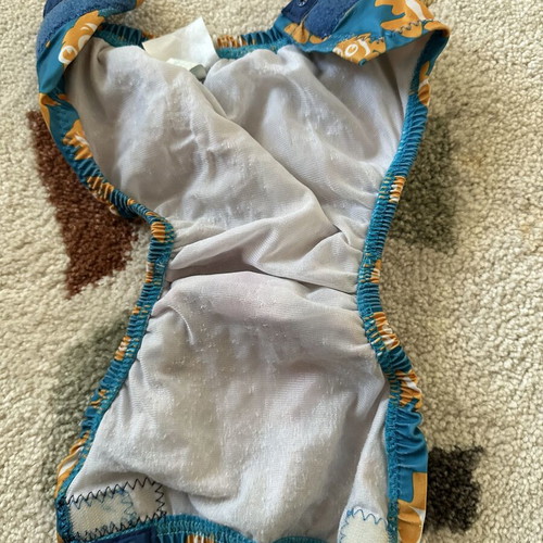 Konfidence Baby Swim Diaper like new, blue and orange, ages 2-3
