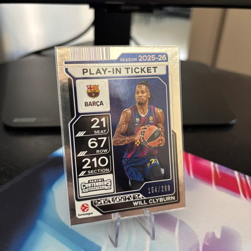 2025-26 Contenders EuroLeague Will Clyburn Play-In Ticket card like new