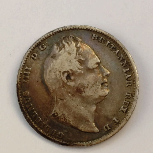 Silver sixpence coin Great Britain