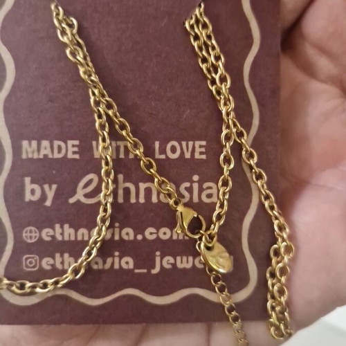El Verano Necklace new, gold plated vintage Arabic style