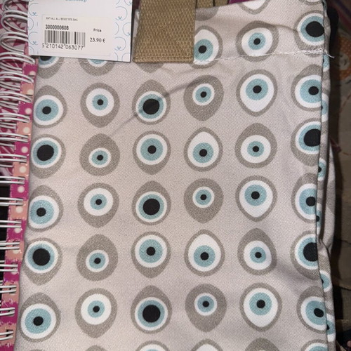 Anamnesia Tote Bag The Eye New, Beige Cotton Shoulder Bag