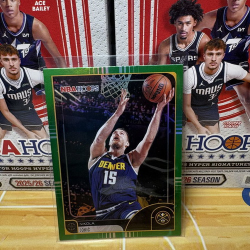 Nikola Jokic Green Parallel NBA Hoops Card like new
