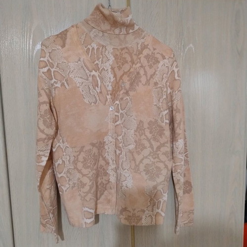 Set sleeveless blouse and cardigan like new, beige, size M