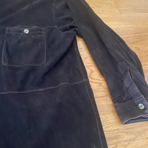 Suede leather shirt brown like new