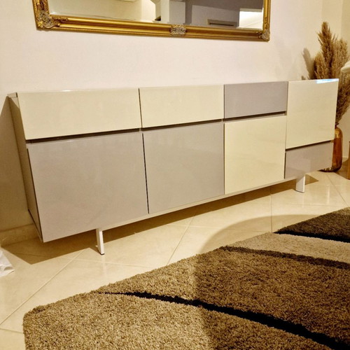 Milanode Italian buffet new, solid lacquered wood 2m × 45cm