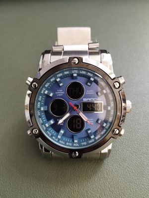 Ρολόι Quartz Sanda με χρονόμετρο, ημερομηνία, αδιάβροχο 5ATM