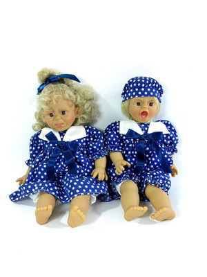 Vintage 90s Hard Plastic Baby Doll Twins collectible pair like new
