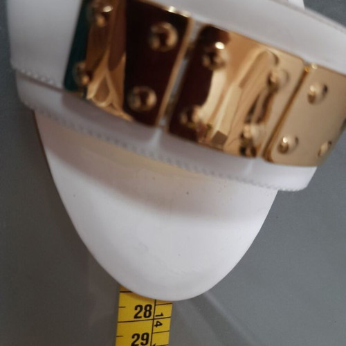 Enzo Angiolini summer shoes white and gold size 41 like new