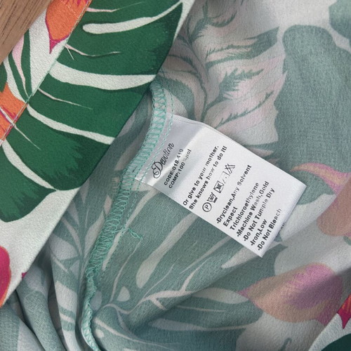 Devotion silk-like tropical print summer pants like new