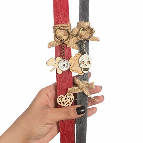 Candles with keychains handmade made to order