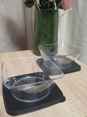 Tupperware set of 2 containers 620ml Crystal series