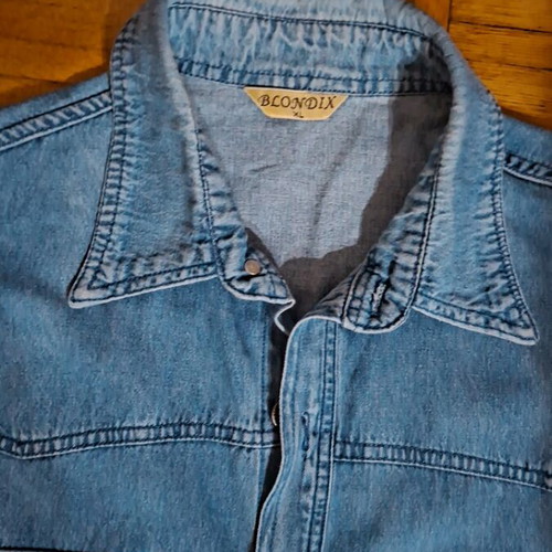 Vintage Denim Western Shirt Blondix XL like new, 100% cotton