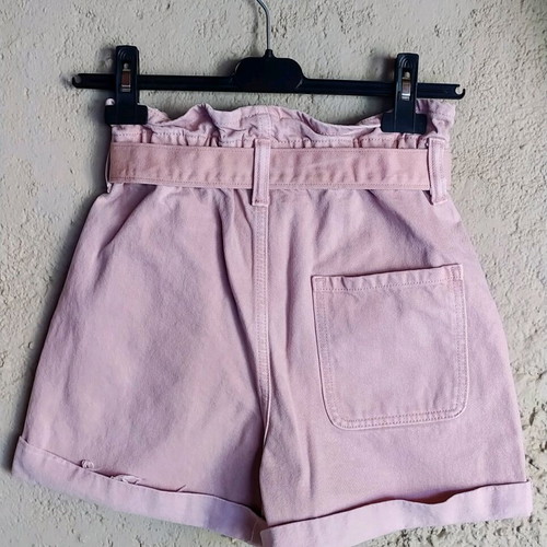 Zara dusty pink denim shorts used, size 34
