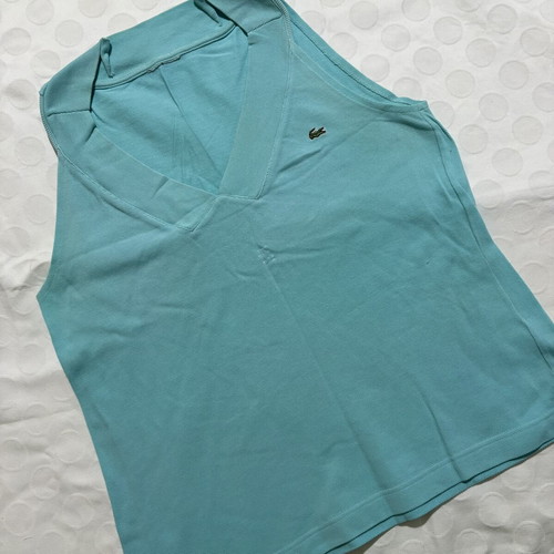 Lacoste vintage sleeveless top turquoise, like new, size S/M