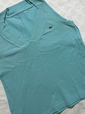 Lacoste vintage sleeveless top turquoise, like new, size S/M
