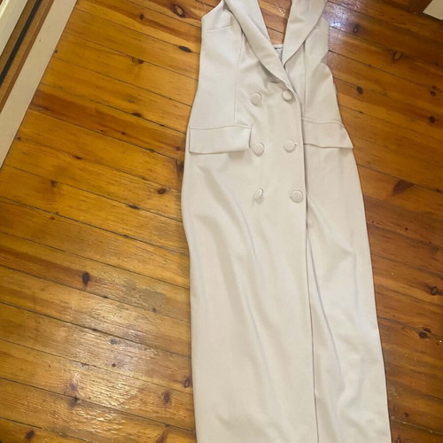 Decoro backless midi dress beige new with tags