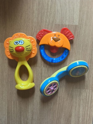 Rattles used, set of 3